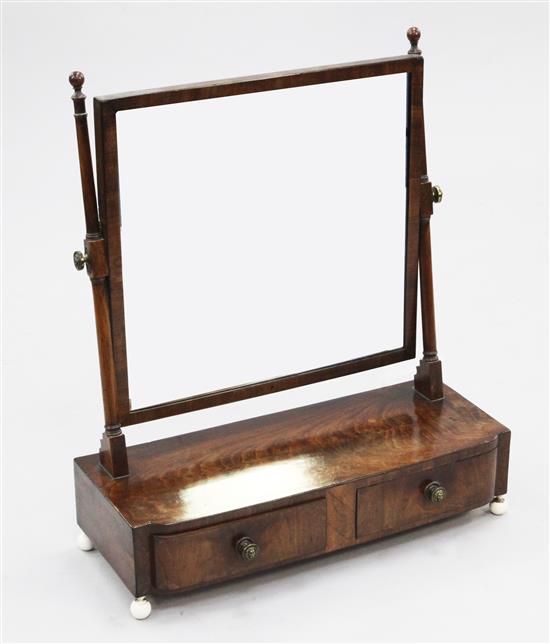 A Regency mahogany toilet mirror, W.1ft 10in.